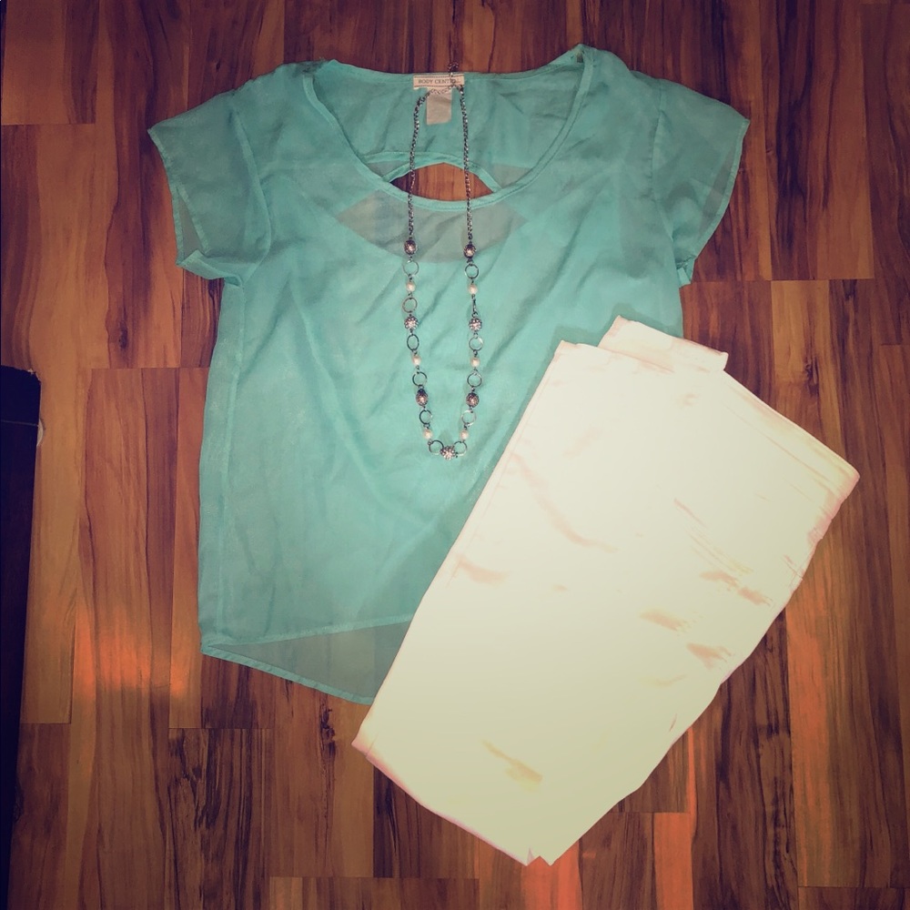 Size small Body Central blouse with open back
